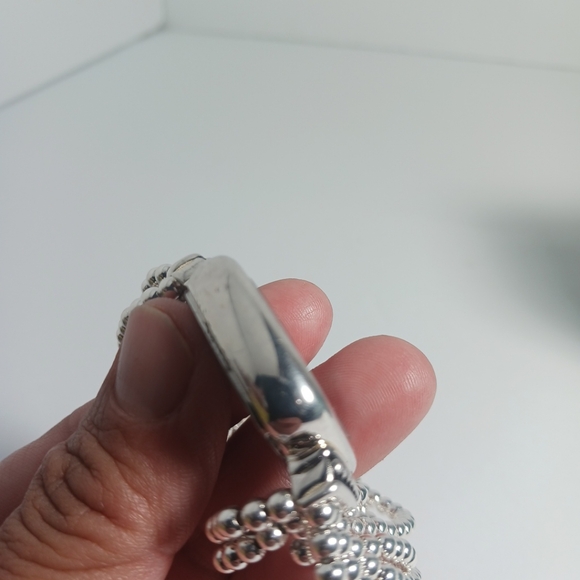 Ecclissi Beaded Stretch Watch 7-1/4" Sterling Silver - Picture 10 of 16